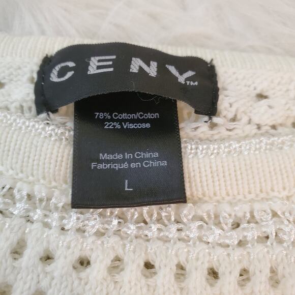 Cotton Emporium Large Boat Neck Pointelle Sweater $58 - Picture 4 of 7